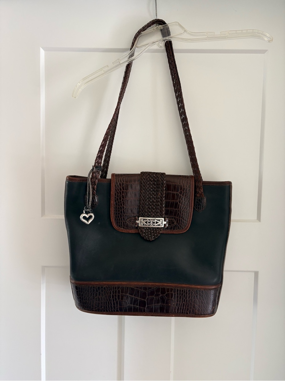 Brighton Two-Tone Brown & Black Tote Bag